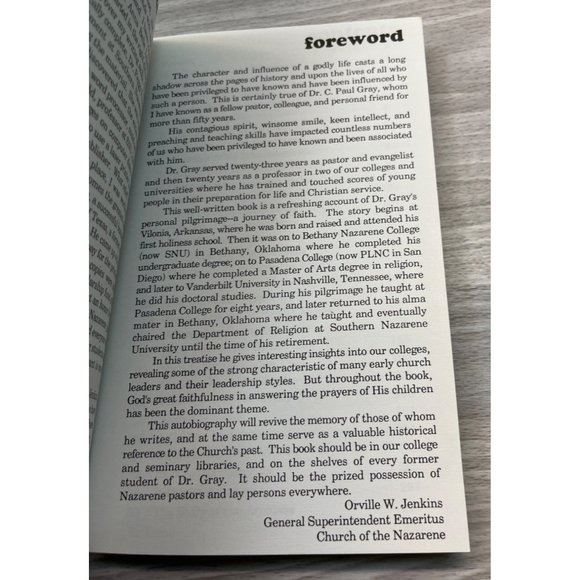 Journey Into Faith Story of a Nazarene Pilgrim C Paul Gray Signed 1st Edition - Picture 6 of 10